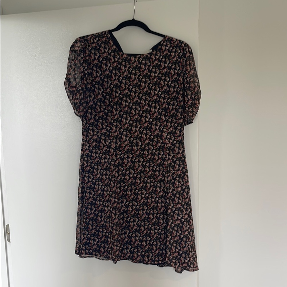 Floral Black and Pink Dress
